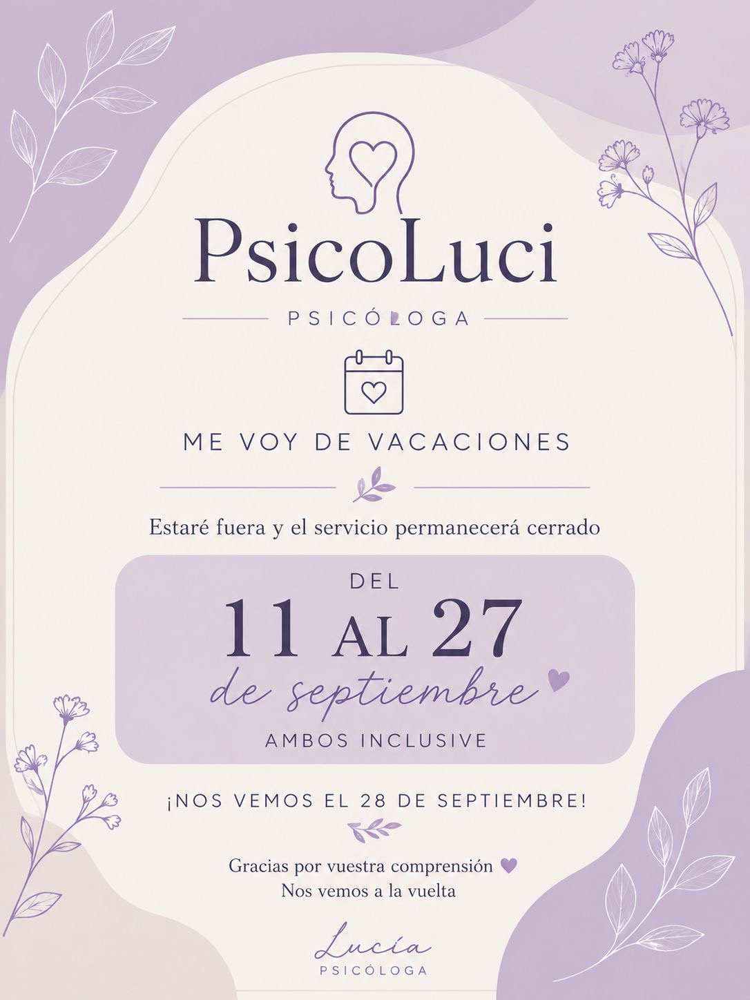 Aviso de ausencia